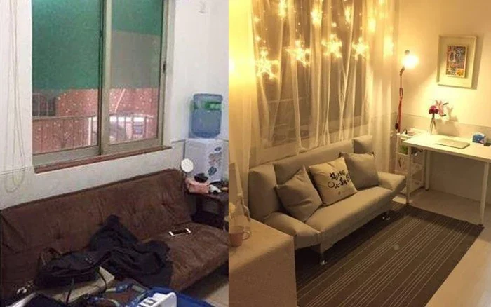 Hình ảnh lột xác ký túc xá và phòng trọ bừa bộn thành khách sạn sang chảnh