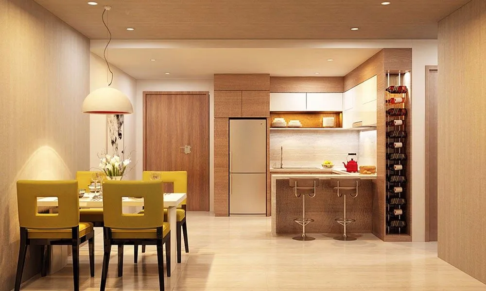 Hình ảnh sử dụng đèn chiếu sáng thông minh cho căn bếp